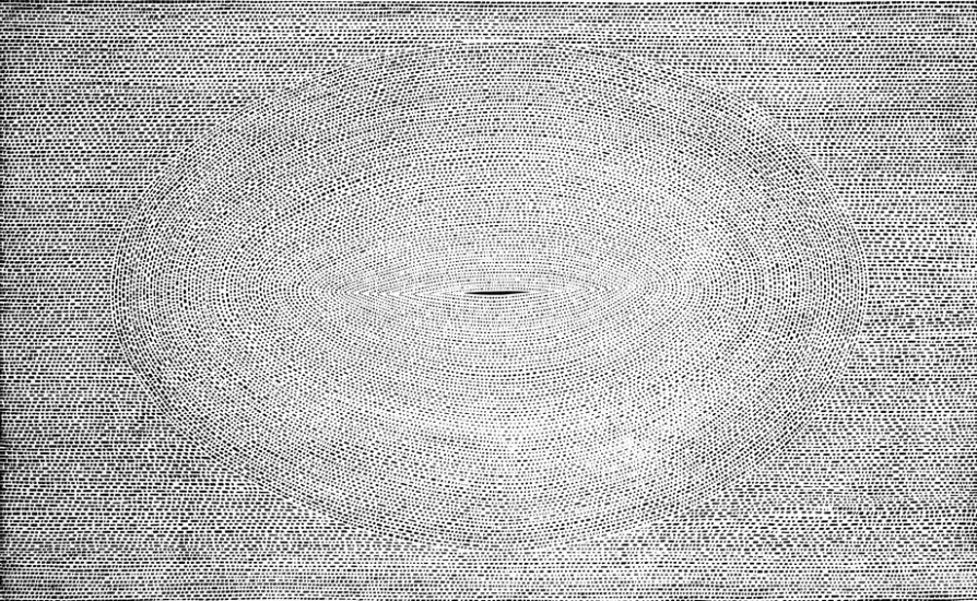 Whirl on the Wislok river | linocut | 55×90 cm | 2015